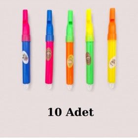 10 Adet Plastik Kuş Dili Düdük