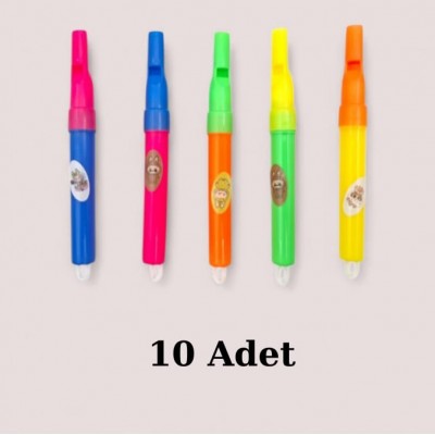 10 Adet Plastik Kuş Dili Düdük 10 Adet Plastik Kuş Dili Düdük