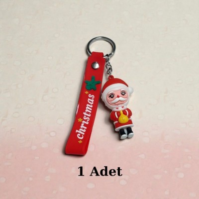 Yılbaşı Silikon Noel Baba Anahtarlık 1 Adet