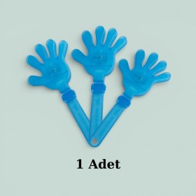 Mavi Renkli Işıklı El Şaklatıcı 1 Adet Işıklı El Figürlü