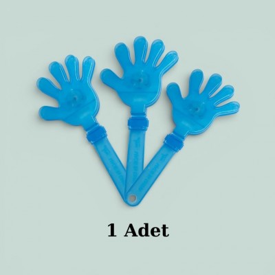 Mavi Renkli Işıklı El Şaklatıcı 1 Adet Işıklı El Figürlü