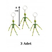 3 Adet Nostaljik İskelet Anahtarlık Mod2