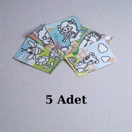 Kum Boyama Seti 5 Adet A4 Boyutunda (27x20 )