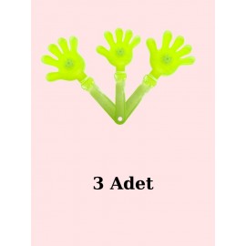 Sarı Renkli 3 Adet Işıklı El Şaklatıcı Işıklı El Figürlü Sarı Renkli 3 Adet Işıklı El Şaklatıcı Işıklı El Figürlü