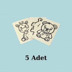 Kum Boyama Seti 5 Adet A5 Boyutunda (20x13.5)