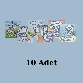 Kum Boyama Seti 10 Adet  A4 Boyutunda (27x20 )