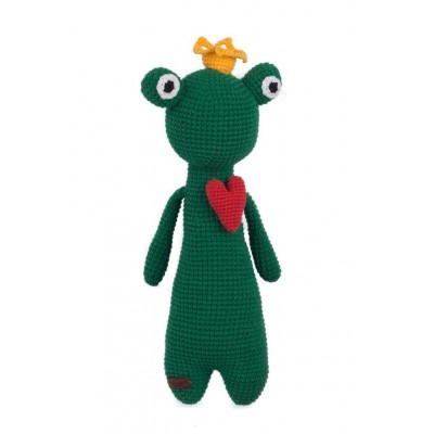Amigurumi Organik Oyuncak-Uyku Arkadaşı Kurbağ-Örme Kurbağ-Örme Bebek