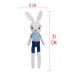 Amigurumi Organik Oyuncak-Uyku Arkadaşı Tavşan-Örme Mavi Tavşan