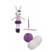 Amigurumi Organik Oyuncak-Uyku Arkadaşı Tavşan-Örme Mor Tavşan