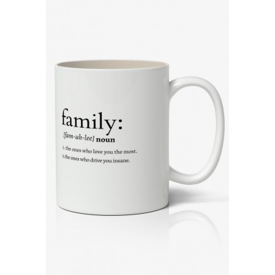 Family (Aile) Tasarımlı Kupa Bardak Baskılı Kahve Kupa Bardak