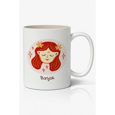 Başak Burcu Baskılı Kupa Bardak - Baskılı Kahve Kupa Bardak