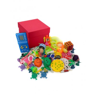 Anneler Günü Nostaljik Özel Kırmızı Oyuncak Kutusu Mavi Tetrisli