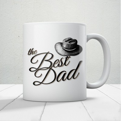 The Best Dad Baskılı Babalar Günü Kupa Bardak 