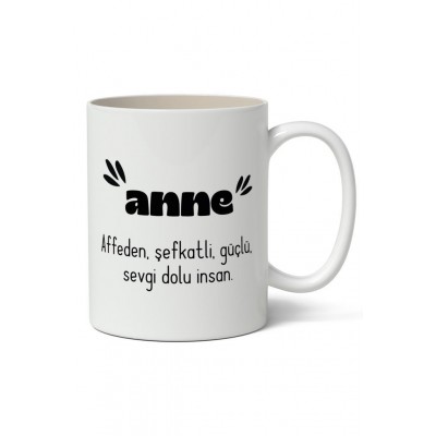 Anne Sevgi Dolu İnsan Baskılı Kupa Bardak Baskılı Kahve Kupa Bardak