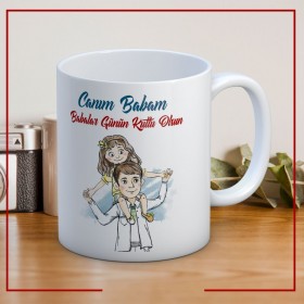 Canım Babam Baskılı Babalar Günü Kupa Bardak Baskılı Kahve Kupa Bardak-12