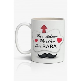 Bu Adam Harika Bir BABA Baskılı Kahve Kupa Bardak Babalar Günü Kupası