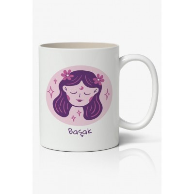 Başak Burcu Baskılı Kupa Bardak 2- Baskılı Kahve Kupa Bardak