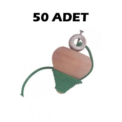 Boyanabilir Ağaç Topaç (50 Adet)