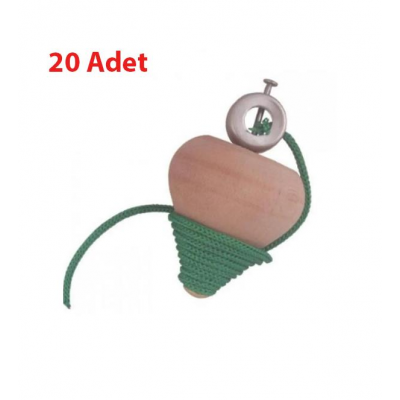 Boyanabilir Ağaç Topaç (20 Adet)