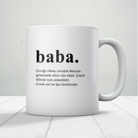 Baba Kelime Anlamı Baskılı Babalar Günü Kupa Bardak Kahve Kupa Bardak