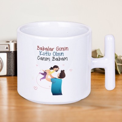 Babalar Günün Kutlu Olsun Canım Babam Baskılı Babalar Gününe Özel T Kupa Bardak