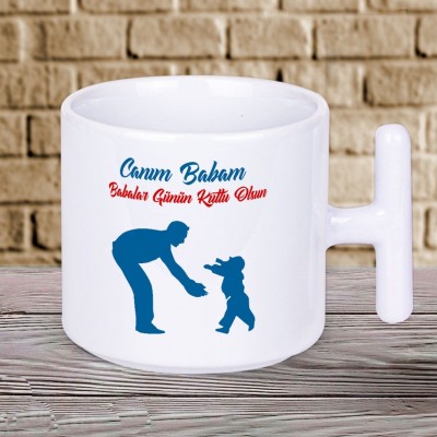 Babalar Gününe Özel Sevgi Dolu Canım Babam Yazılı T Kupa – Babalar Çok Sevecek!
