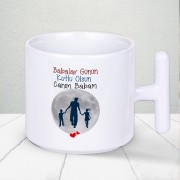 Babalar Günün Kutlu Olsun Canım Babam Baskılı Babalar Günü T Kupa Bardak -1