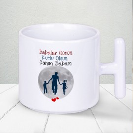 Babalar Günün Kutlu Olsun Canım Babam Baskılı Babalar Günü T Kupa Bardak -1