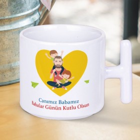 Canımız Babamız Babalar Günün Kutlu Olsun Yazılı Hediyelik T Kupa Bardak-2