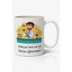 Dünyanın En İyi Kimya Öğretmeni - Öğretmenler Günü Temalı Baskılı Kupa Bardak Baskılı Kahve Kupa Bardak
