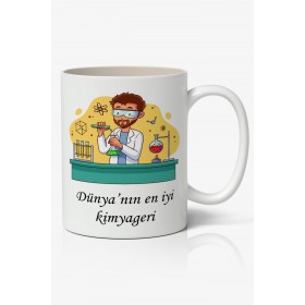 Dünyanın En İyi Kimyageri - Öğretmenler Günü Temalı Baskılı Kupa Bardak Baskılı Kahve Kupa Bardak