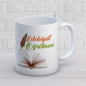 Edebiyat Öğretmenlerine Özel Öğretmenler Günü Hediyelik Baskılı Kupa