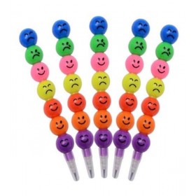 Emoji Yumurtlayan Yuvarlak Kurşun Kalem 4 Grup 28 Uç