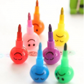 Emoji Yumurtlayan Yuvarlak Renkli Kalem 4 Grup 28 Uç