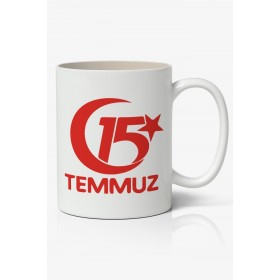 15 Temmuz Baskılı Kupa Bardak Baskılı Kahve Kupa Bardak-1