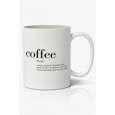 Coffee (Kahve) Tasarımlı Kupa Bardak Baskılı Kahve Kupa Bardak