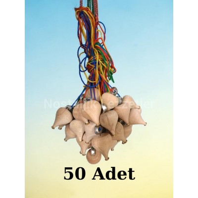 Geleneksel Eğlence: 50 Adet Boyanabilir Ağaç Topaç