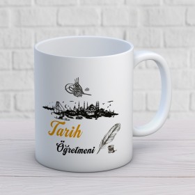 Tarih Öğretmenlerine Özel Öğretmenler Günü Hediyelik Baskılı Kupa