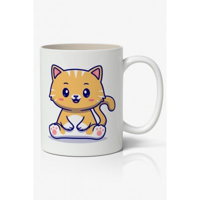 Tatlı Kedi Baskılı Kupa Bardak Baskılı Kahve Kupa Bardak
