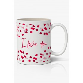 I Love You Tasarımlı Yazılı Baskılı Kupa Bardak Baskılı Kahve Kupa Bardak
