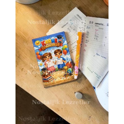 Karne Hediyesi 10 Set Ayıcık Desenli Görünmez Kalem ve Tebrik Kartı