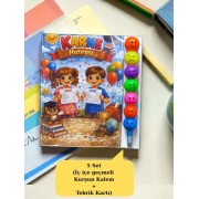 Karne Hediyesi 5 Set Kurşun Kalem ve Tebrik Kartı