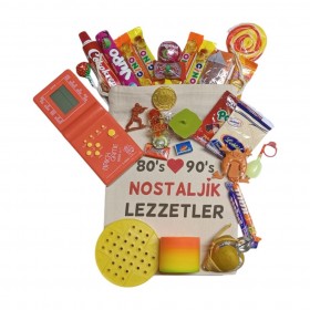 Kese Kırmızı Tetrisli Nostaljik Hediye Paketi 80'ler 90'lar