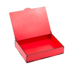 Kırmızı Ahşap Slim Kutu