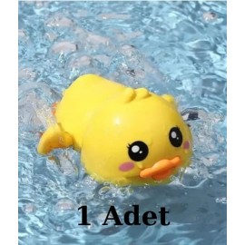 Kurmalı 1 Adet Yüzen Ördek Banyo Oyuncağı