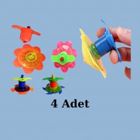 Kurmalı Topaç Çiçek Model (4 Adet)