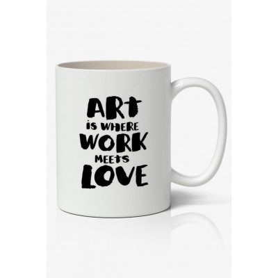Art is Where Baskılı Kupa Bardak Baskılı Kahve Kupa Bardak