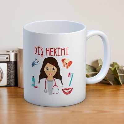 14 Mart Tıp Bayramı Diş Hekimi Baskılı Kupa Bardak