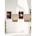 Dekoratif Tablo 4 Parça Mdf , Cafe Tabloları , Kahve Köşesi Tabloları , Duvar Tabloları , Çerçeve Görünümlü Dekoratif Hediyelik (14x20 Cm)