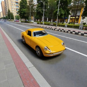 1966 Ferrari Sarı 275 GTB Metal Diecast Çek Bırak Model Araba